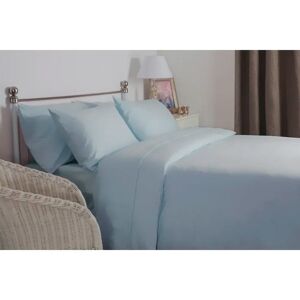 Belledorm Cotton 200 TC Duvet Cover Set blue Single Duvet Cover + 1 Standard Pillowcase