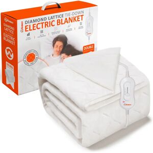 Warmer Diamond-Lattice Electric Blanket white 150.0 H x 120.0 W cm