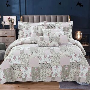 Bloomsbury Market Nucla Luxury Patcwork Eiderdown Quilted Modern Printed Bedspread Comforter Throw Bedding Set With Pillow Shams 275.0 H x 255.0 W x 1.0 D cm