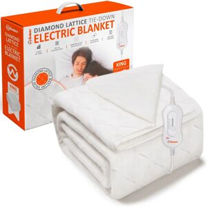 Warmer Diamond-Lattice Electric Blanket gray/blue/white 165.0 H x 137.0 W cm