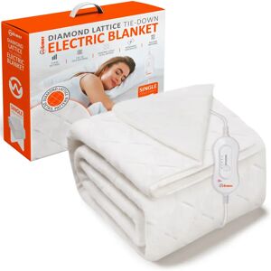 Warmer Diamond-Lattice Electric Blanket blue/white 135.0 H x 65.0 W cm