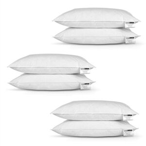 Homescapes - Duck Feather Pillow x 6 - White