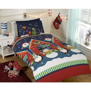 Rapport Father Christmas Kids Xmas Snowman Penguin Santa Quilt Duvet Cover and Pillowcas