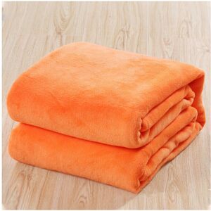 Unbranded (#1 Orange, 70*100cm) Fleece Blanket Large Bed Sofa Travel Throw Soft Warmer Dou