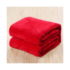 Unbranded (#1 Red, 70*100cm) Fleece Blanket Large Bed Sofa Travel Throw Soft Warmer Double