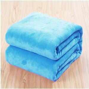 Unbranded (#1 Sky Blue, 70*100cm) Fleece Blanket Large Bed Sofa Travel Throw Soft Warmer D