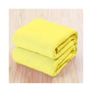 Unbranded (#1 Yellow, 70*100cm) Fleece Blanket Large Bed Sofa Travel Throw Soft Warmer Dou