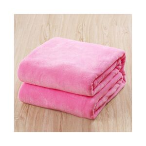 Unbranded (#1 Pink, 70*100cm) Fleece Blanket Large Bed Sofa Travel Throw Soft Warmer Doubl