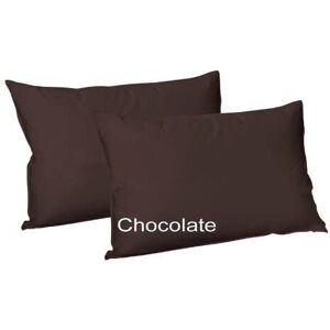 ARLINENS (Plain Dyed Poly Cotton Fitted Sheet (Chocolate,Pair of Pillowcases)) Plain Dye