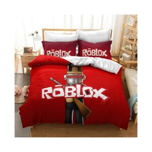 Unbranded (Red, EU-Single(2pcs):135×200cm) 3D Game Roblox Bedding Set Bedding Set