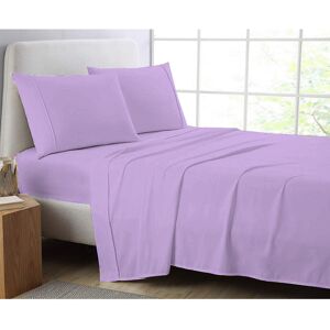 AmigoZone (Double, Lilac) Luxury Poly Cotton Percale Flat Sheet Bed Sheets