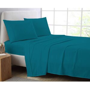 AmigoZone (Super King, Teal) Luxury Poly Cotton Percale Flat Sheet Bed Sheets