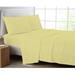 AmigoZone (Single, Lemon) Luxury Poly Cotton Percale Flat Sheet Bed Sheets