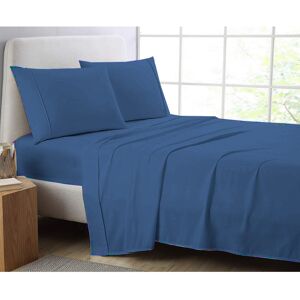 AmigoZone (Mid Blue, Single) Full Flat Sheet Bed Sheets 100% Poly Cotton Single Double Kin