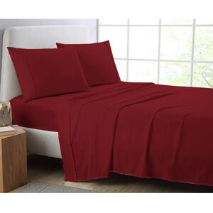 AmigoZone (Wine, Double) Full Flat Sheet Bed Sheets 100% Poly Cotton Single Double King Su