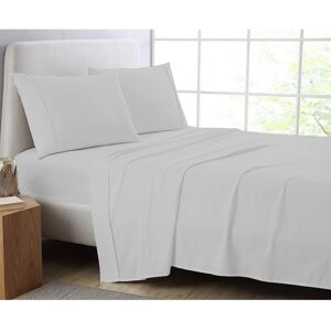 AmigoZone (Silver, Super King) Full Flat Sheet Bed Sheets 100% Poly Cotton Single Double K