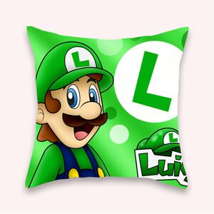 Unbranded (Luigi) Super Plush Mario Throw Pillowcase Luigi Square Cushion Cover Decor Furn