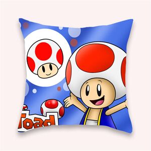 DINAMR (Toad) Super Mario Plush Throw Pillowcase Luigi Square Cushion Cover Furniture D