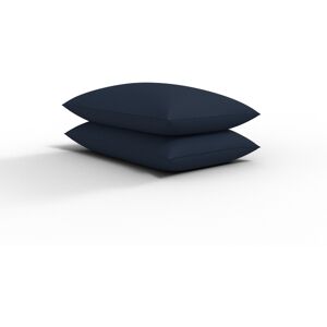 ARLINENS (Plain Dyed Poly Cotton Fitted Sheet (Navy Blue,Pair of Pillowcases)) Plain Dye