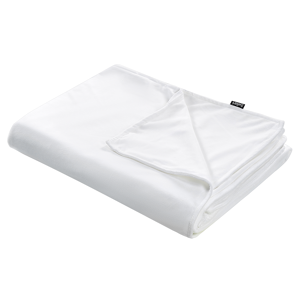 Beliani Weighted Blanket Cover White Polyester Fabric 135 x 200 cm Solid Pattern Modern Design Bedroom Textile Material:Polyester Size:xx