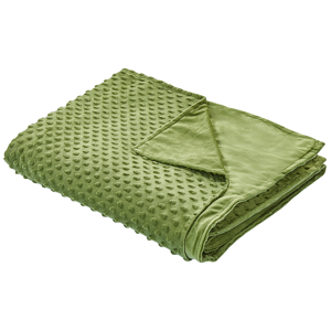 Beliani Weighted Blanket Cover Green Polyester Fabric 135 x 200 cm Dotted Pattern Modern Design Bedroom Textile Material:Polyester Size:xx