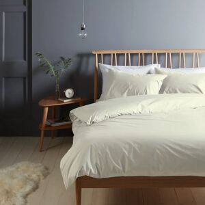 John Lewis Crisp & Fresh 200 Thread Count Egyptian Cotton Flat Sheet - Cream - Unisex - Size: Double