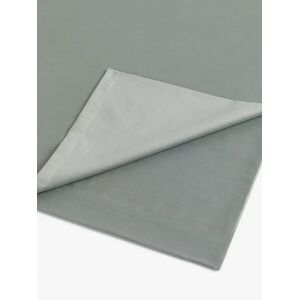 John Lewis Soft & Silky Specialist Temperature Balancing 400 Thread Count Cotton Flat Sheet - Sage - Unisex - Size: Single