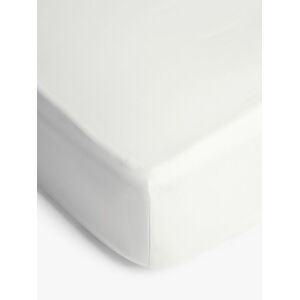 John Lewis ANYDAY Pure Cotton Fitted Sheet - White - Unisex - Size: Single