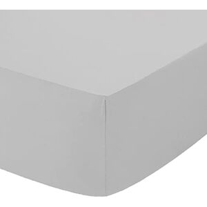R&Z Luxury Microbre Plain Deep Fitted Sheet (Pillow Pair Case, Grey)