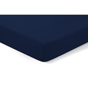 Amigozone Extra Deep 16"(40cm) Non Iron Percale Pollycotton Fitted Sheets (Pair of Pillow Cases Only, Navy)