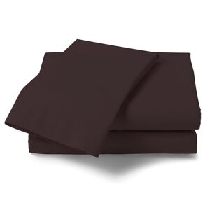 GC GAVENO CAVAILIA Hotel Quality King Size Flat Sheet- Polycotton Fabric Percale Non Iron Bedding- Super Soft Bedding Linen Set- Chocolate