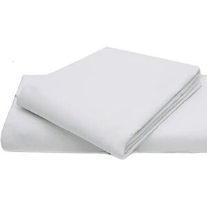 British Home Bedding - 100% Pure Egyptian Cotton 200 Thread Count Flat Bed Sheets - Hypoallergenic, Premium Deluxe Hotel Quality with Supreme Softness (White, Single)