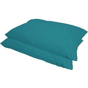 Looms-Work&#174; Luxurious Percale Extra Deep Fitted Sheet, Non iron, 180 TC, 12"(30cm) Box Sheets Or Matching Pillow Case (Teal, Pillow Case only)