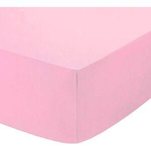 Glamptex Non Iron Pollycotton Percal Quality Plain Fitted Sheet Or Pillow Cases (Pink, Pair of Pillowcases only)