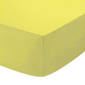 Comfy Nights Extra Deep 40Cm PolyCotton Easy Care Pecale Fitted Sheet Or Pillow Pair, Pillow Pair - Lemon