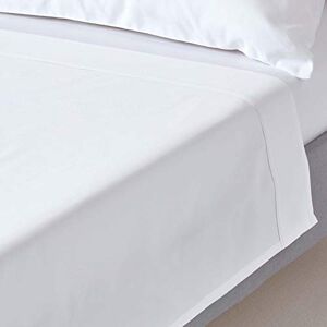 HOMESCAPES 1000 Thread Count Egyptian Cotton White Flat Sheet King Size Luxury Bed Sheet