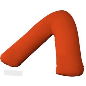 CHILIMILII Orthopaedic V-pillow with Free pillowcase- Pregnancy Support V Shaped Triangle Pillow with polycotton pillowcase 74x34cm-Hollow Fibre V-pillow for for Neck,Maternity Pregnancy Support (Orange)