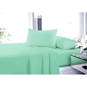 Artistic Fashionista * EASYCARE Non-Iron Plain Dyed POLYCOTTON FLAT SHEET (Mint, Double)