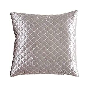 Bedspread Atlanta Velvet Quilted Bedding Set Sequins Design With Pillow Shams (Mink, Filled Cushion 17" x 17")