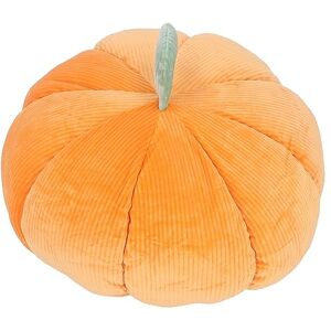 Generic Pumpkin Shaped Throw Pillow, Innovative Stuffed Pumpkin Plush Toys Simulation Decorative PP Cotton Filling Convenient for Gifts (Orange)