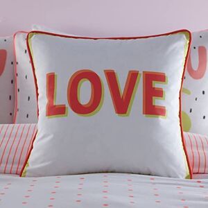 Appletree Kids - Love - 100% Cotton Cushion Cover - 43 x 43cm in Coral