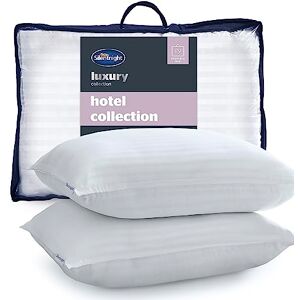 Silentnight Hotel Collection Pillow 2 Pack – Pair of Luxury Hotel Quality Pillows Hypoallergenic and Machine Washable – Pack of 2,White