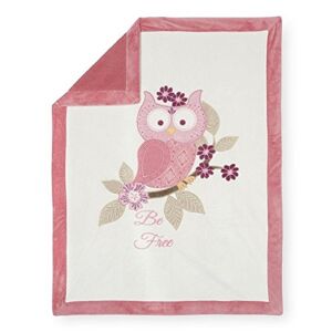 Koala baby Reversible Applique Owl Quilt/Jumbo Blanket/Playmat, Cream and Pink, 0.95 kg