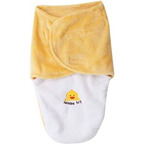 Top Of Top Store Toddler Envelope Infant Swaddle Blanket Soft Animal Paint Fleece Stretch Wrap Sleeping Bag (Yellow)