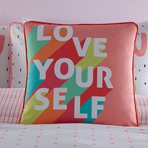 Appletree Kids - Love Yourself - 100% Cotton Filled Cushion - 43 x 43cm in Coral