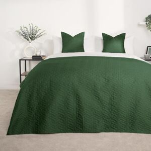 Brentfords Quilted Bedthrow Pinsonic Forest Green, Sofa Bed Cover Super Soft Comfy Bedspread Throw Over Double Bed Blanket, 150 x 200cm