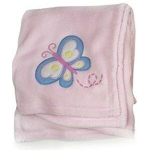 Sda Baby Newborn Soft Fleece Blanket Pram Crib Moses Basket Girl Boy Unisex 0+ Month (Pink Butterfly)