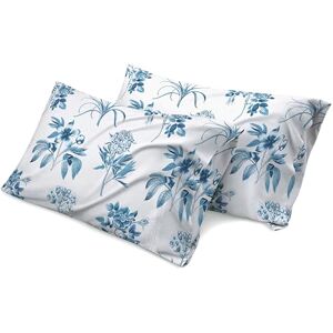 Reliancebedding Reliance Bedding 100% Egyptian Cotton Duvet Cover Sets 400 Thread Count Duvet Cover Sets Floral Printed Duvet Cover with Pillow Cases 2 Pack (Blue Floral, Pillow Case)