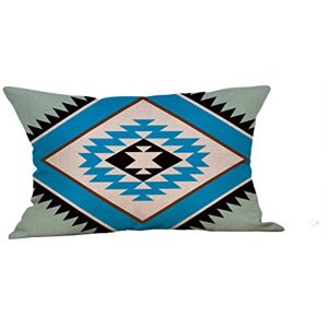 Ronamick 30cm*50cm/12"*20" Retro Rectangle Geometric Printing Throw Pillow Protector Case Party Home Decor Cushion Cover (A, 30cm*50cm/12"*20")