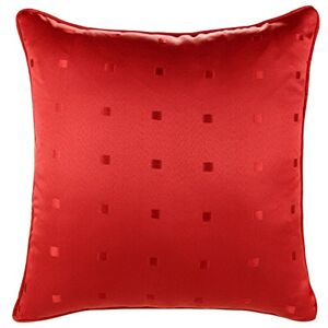 IT IDEAL TEXTILES Ideal Textiles Madison Cushion Cover, Faux Silk Jacquard Cushion Covers, Plain Throw Cushions, 18" x 18" (Red)